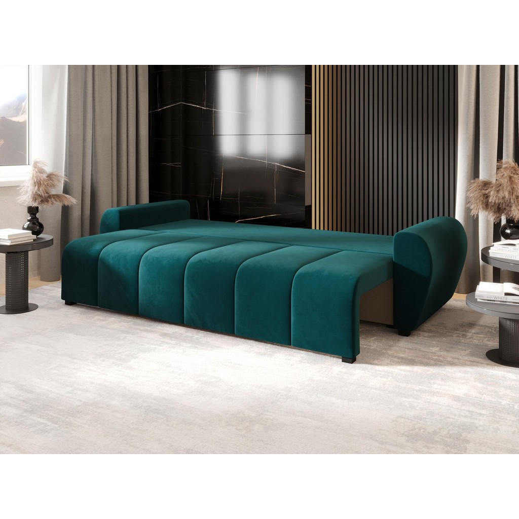 Thumbnail - Bedante Sofa, Violett, Textil, 86x82x246 cm, Oeko-Tex® Standard 100, Wohnzimmer, Sofas & Couches, Schlafsofas