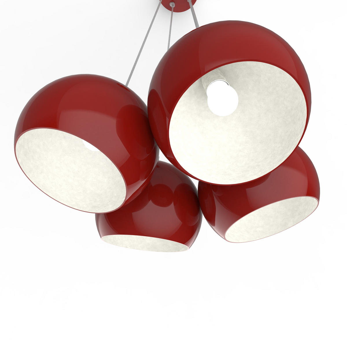 HÄNGELEUCHTE - Rot, Metall (25/25/20cm) - Lumicom