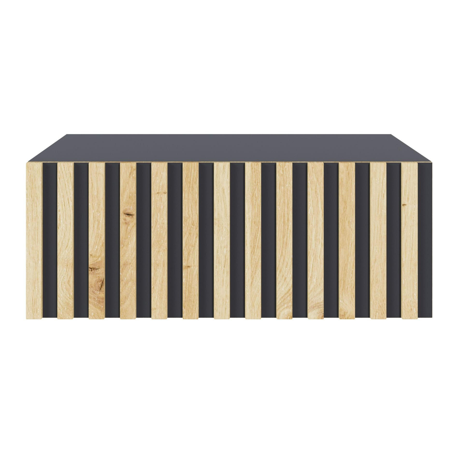 NACHTTISCH Telire hängend Schwarz / Artisan Eiche-Optik, 50 cm - Eichefarben/Schwarz, Holzwerkstoff (50/17/37cm) - Selsey