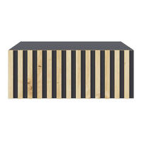 NACHTTISCH Telire hängend Schwarz / Artisan Eiche-Optik, 50 cm - Eichefarben/Schwarz, Holzwerkstoff (50/17/37cm) - Selsey