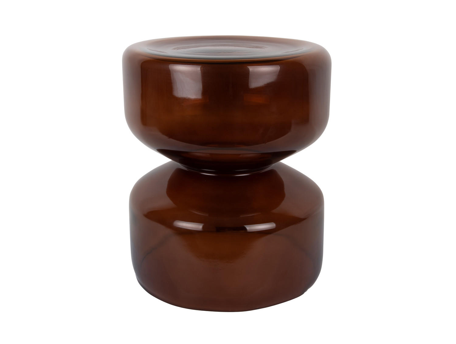 BEISTELLTISCH Doble Braun 35/35/41 cm - Braun, Glas (35/35/41cm) - Leitmotiv