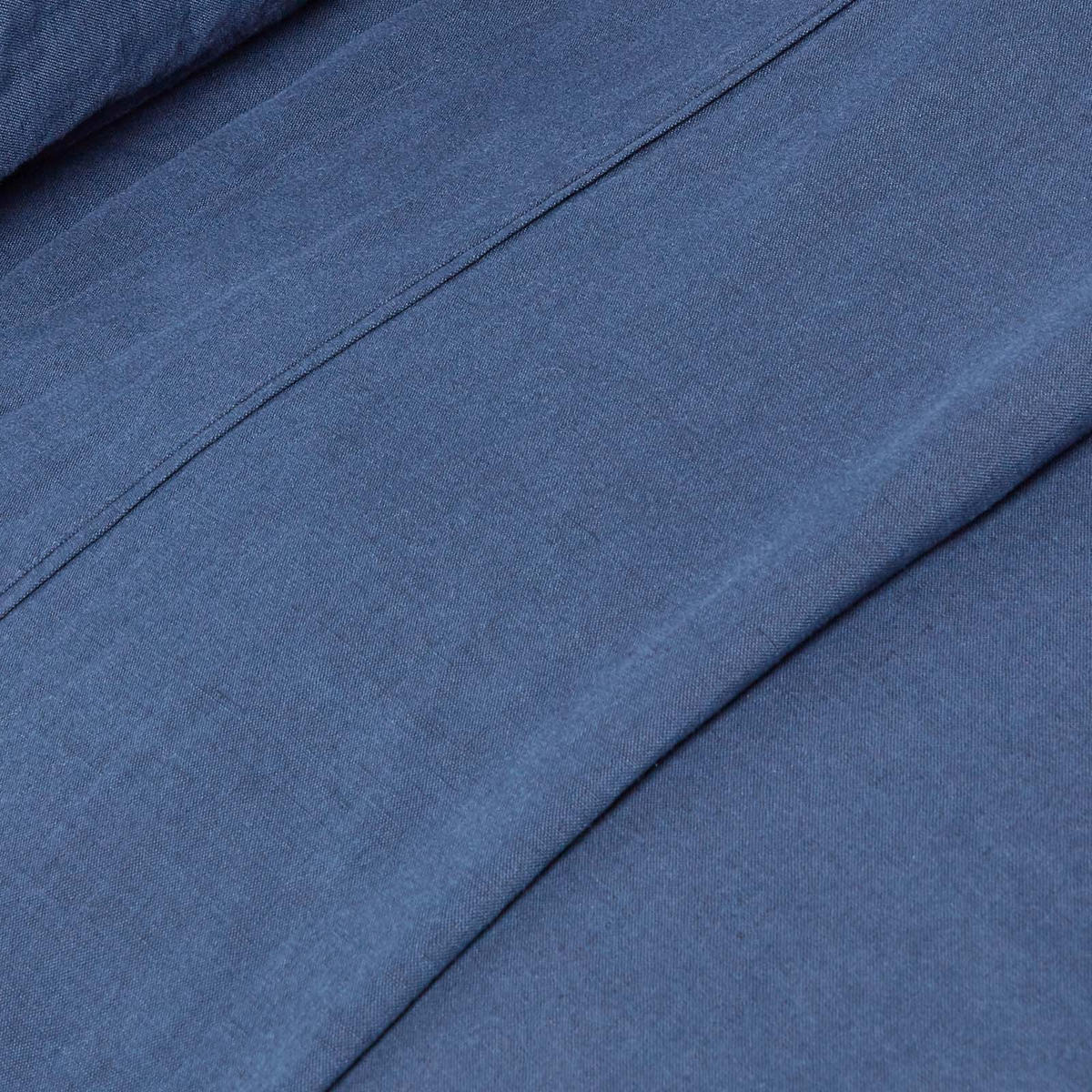 LEINEN-BETTLAKEN ohne Gummizug aus 60% Leinen & 40% Baumwolle - Blau, Textil (230/255cm) - Homescapes