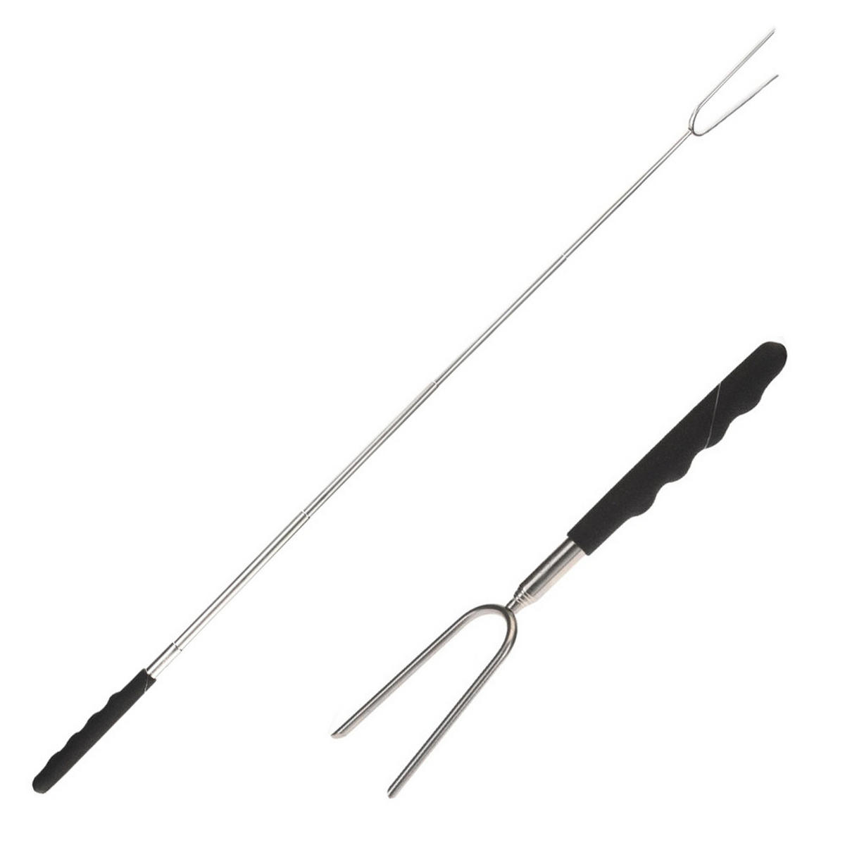 GRILLGABEL Basic Silber 6.5/1.5/25 cm Metall - Silberfarben, Metall (1.5/25/6.5cm) - Mondex