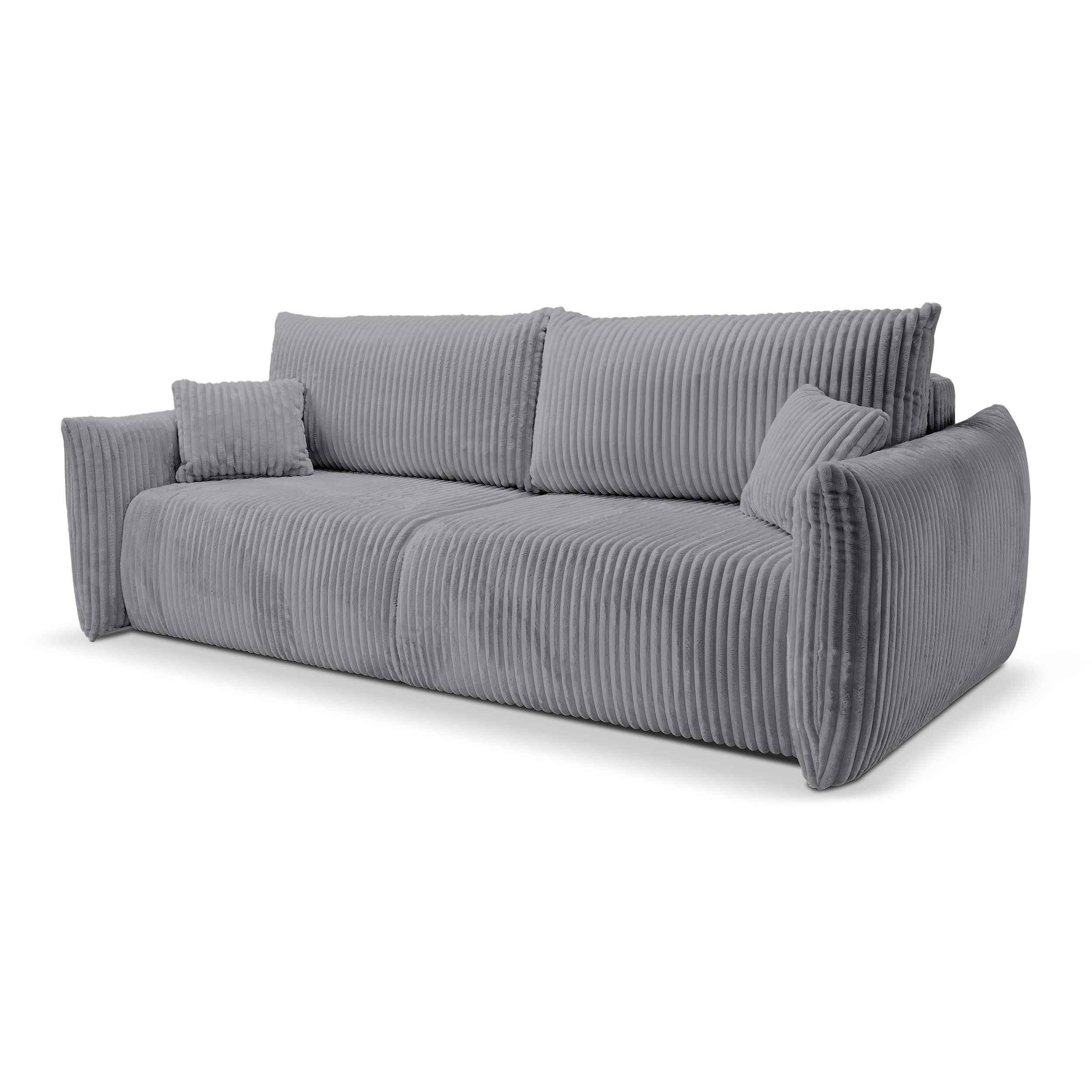 Pillovely Ecksofa Grau 240x88x108 cm