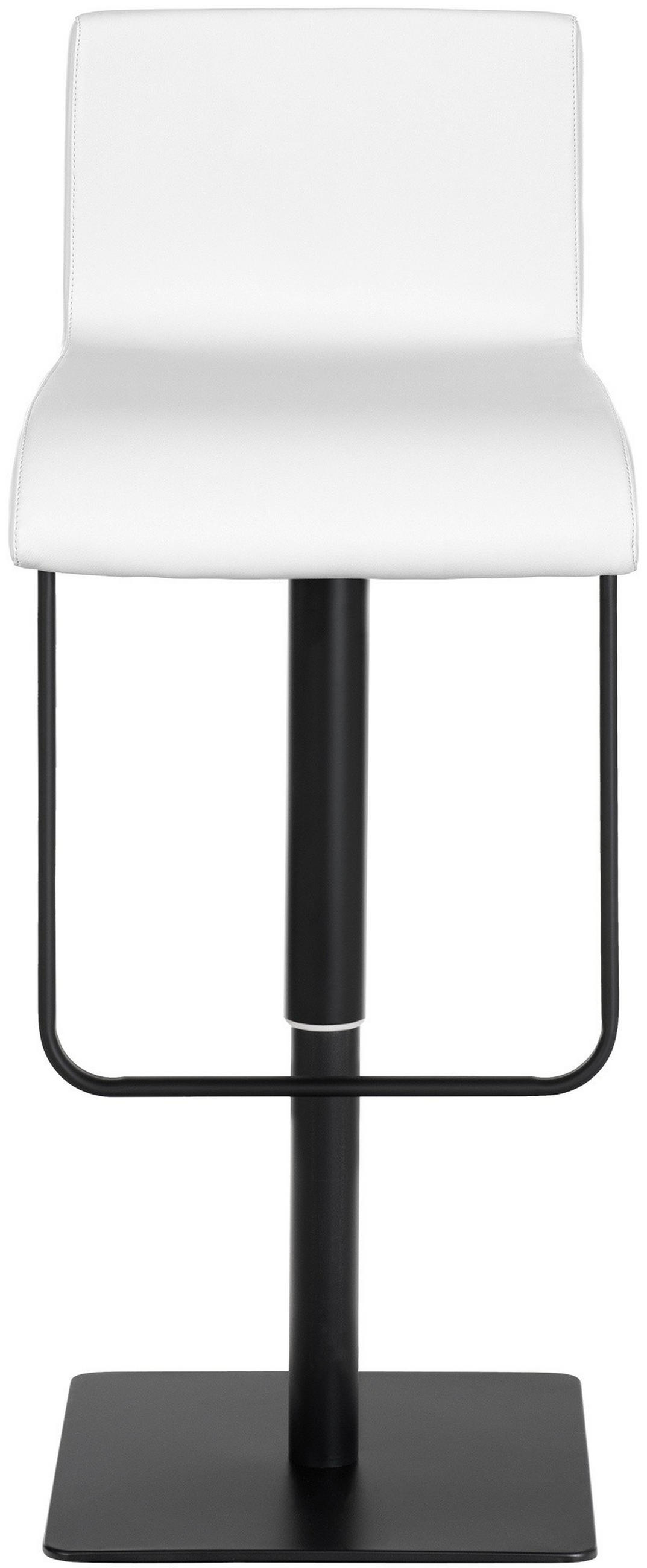 BARHOCKER Limon Kunstleder 80-103 cm Weiß - Weiß, Leder (39/80/46cm) - furnicato
