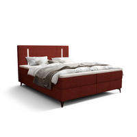BOXBETT ONO mit Matratze H3, Bonell und Topper 180x200 CURIO 57 - Rot, Textil (180/200cm) - Bedante