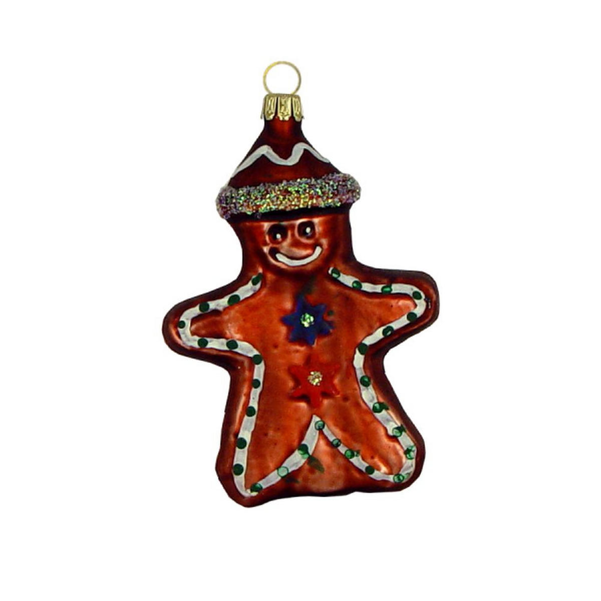 CHRISTBAUMSCHMUCK Lebkuchenmann 10 cm - Multicolor, Metall (0.1/10/0.1cm)