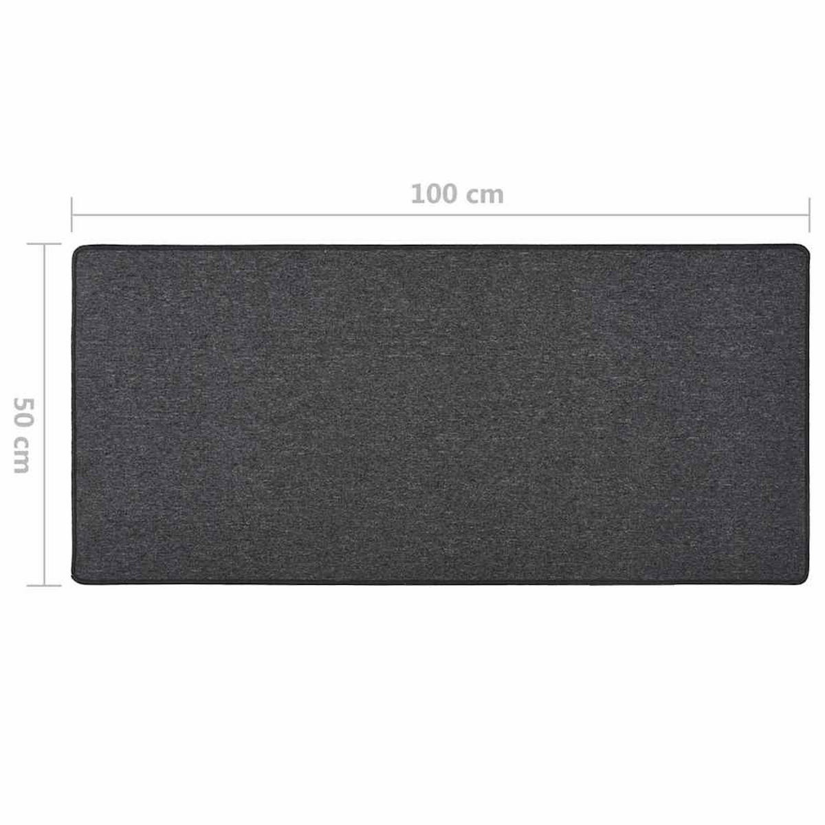 TEPPICHLÄUFER Anthrazit 50/100 Cm - Anthrazit, Kunststoff (100/50cm) - vidaXL