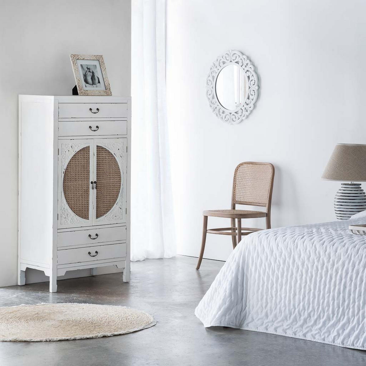 SCHRANK aus Holz, weiß, 70x40x135cm - Weiß, Holz (70/135/40cm) - Wanderlust