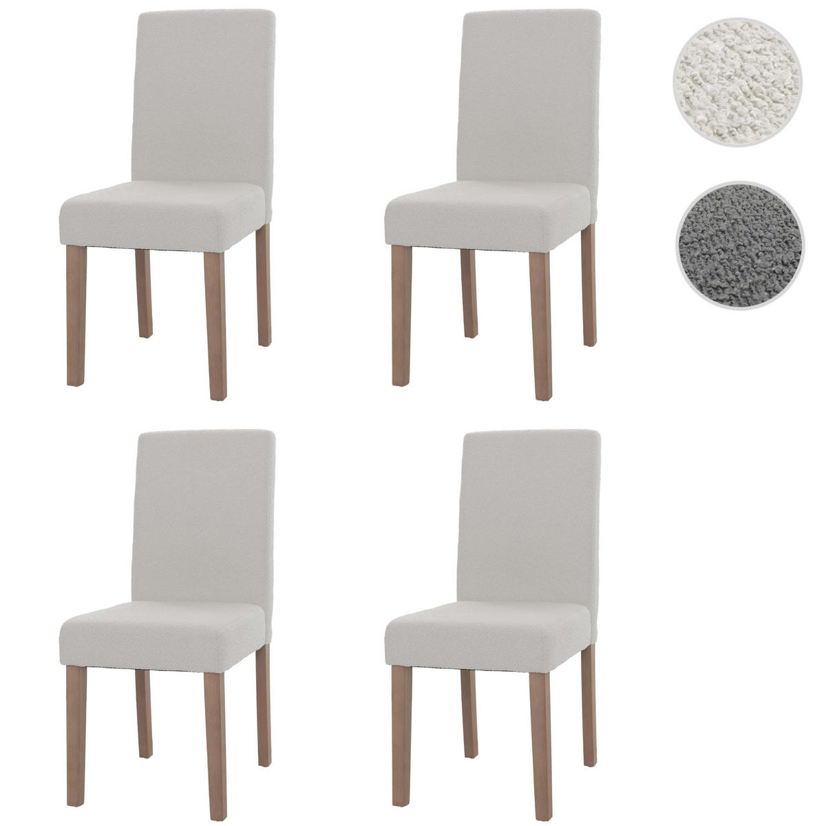 ESSZIMMERSTUHL Cremeweiß 4er-Set - Weiß, Textil (42/90/50cm) - MCW