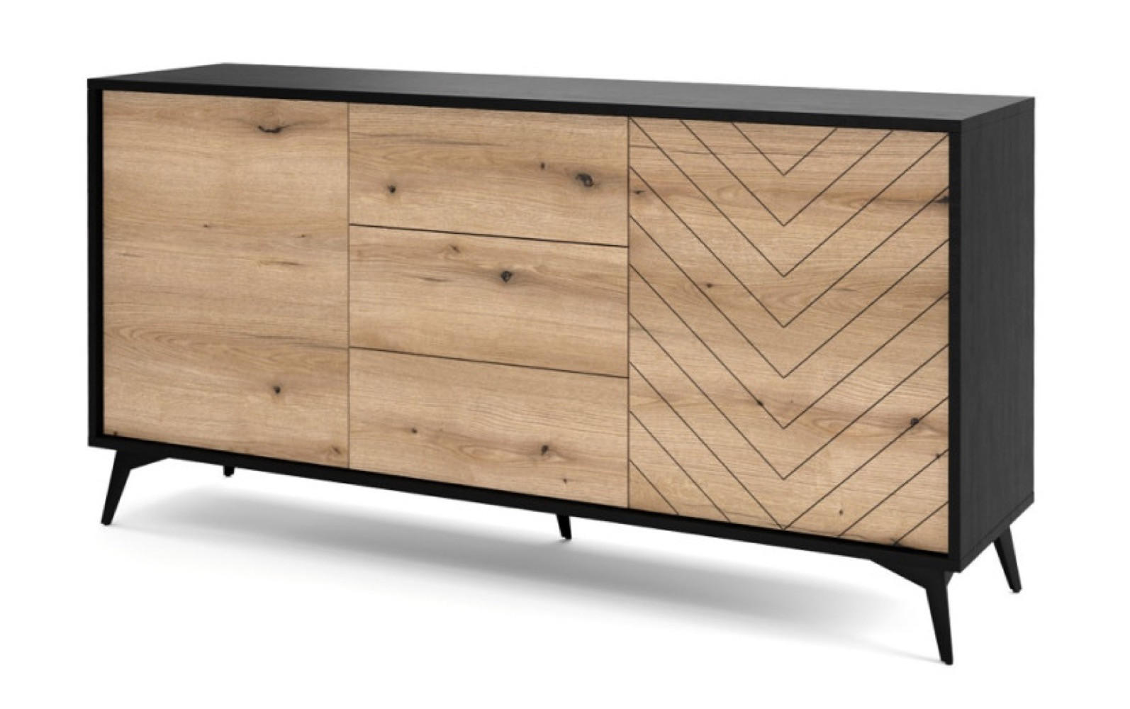SIDEBOARD Weiß DIAMO 154 - Multicolor, Holzwerkstoff (154/77/39cm) - Sepro Meble