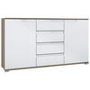 SIDEBOARD Sylt Weiß matt / Weiß Hochglanz - Weiß, Holzwerkstoff (138.5/75.5/35cm) - Vladon