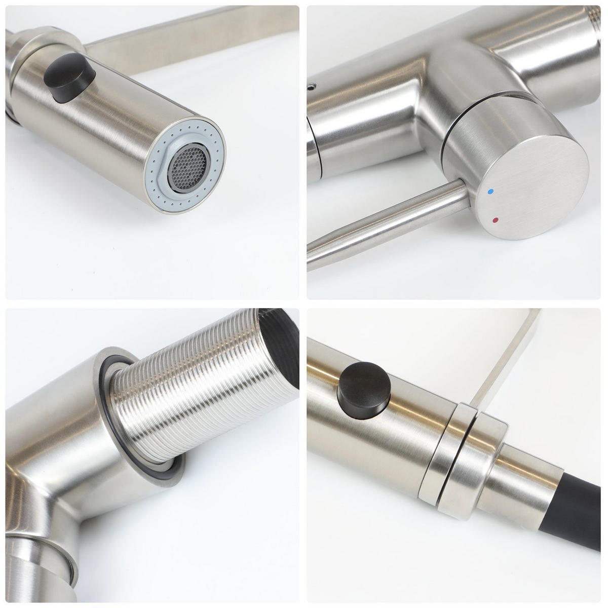 KÜCHENARMATUR Ulrike - Schwarz, Metall (6/47/18cm) - Nettlife