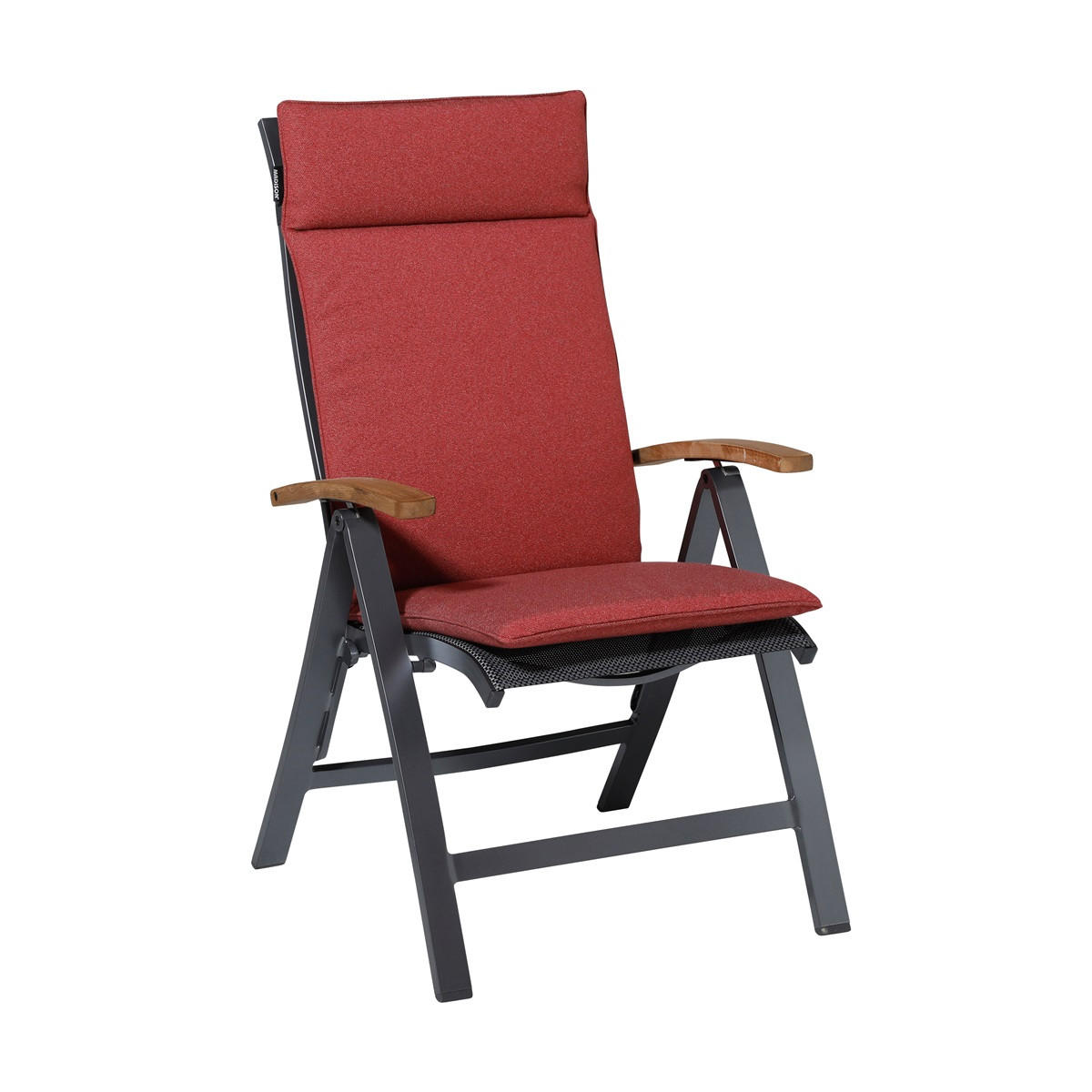 GARTENSTUHLKISSEN Manchester 120/50 cm 4er-Set - Rot, Textil (50/8/120cm) - Madison