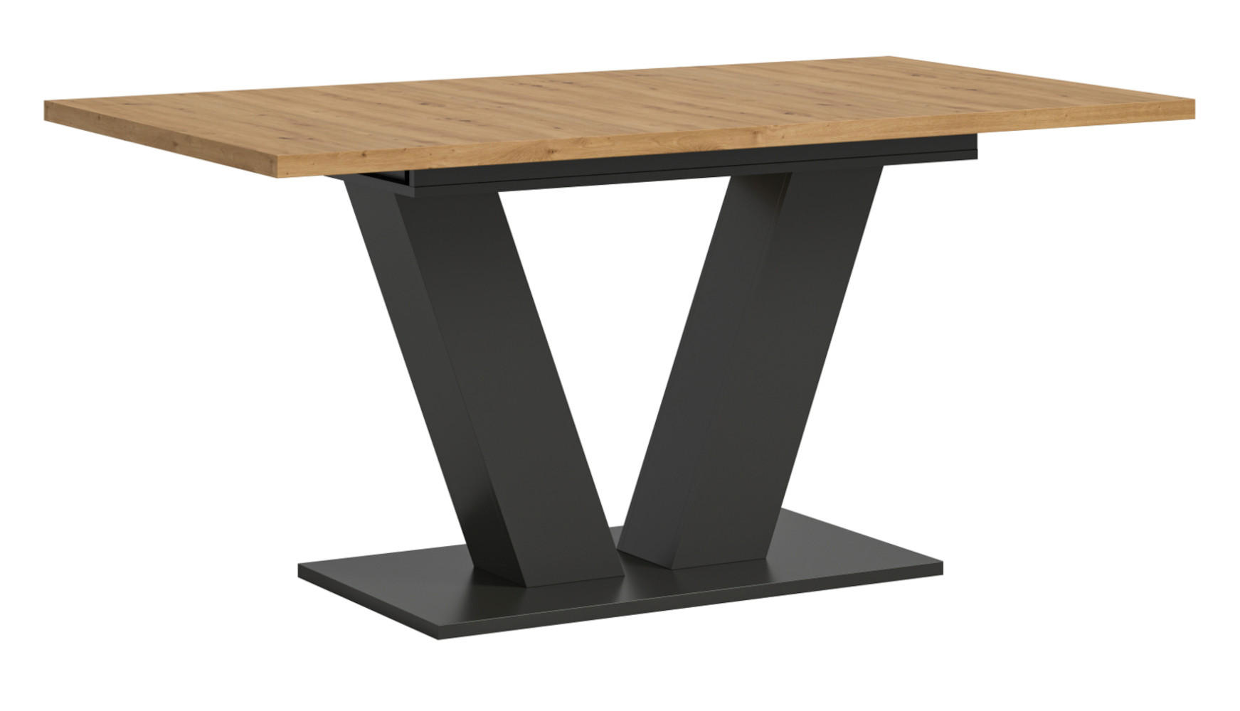 Inn.Furn Esstisch Eiche Artisan, Grau 90x76x150 cm