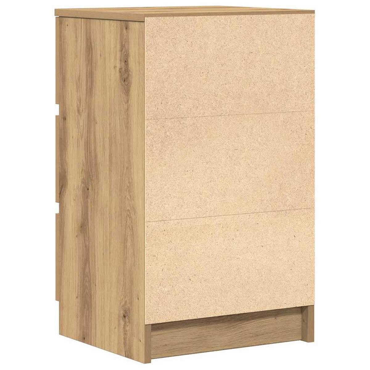 NACHTTISCHE Mit 3 Schubladen 2Er Set Artisan-Eiche 39/35/65 Cm - Braun, Holzwerkstoff (35/65/39cm) - vidaXL