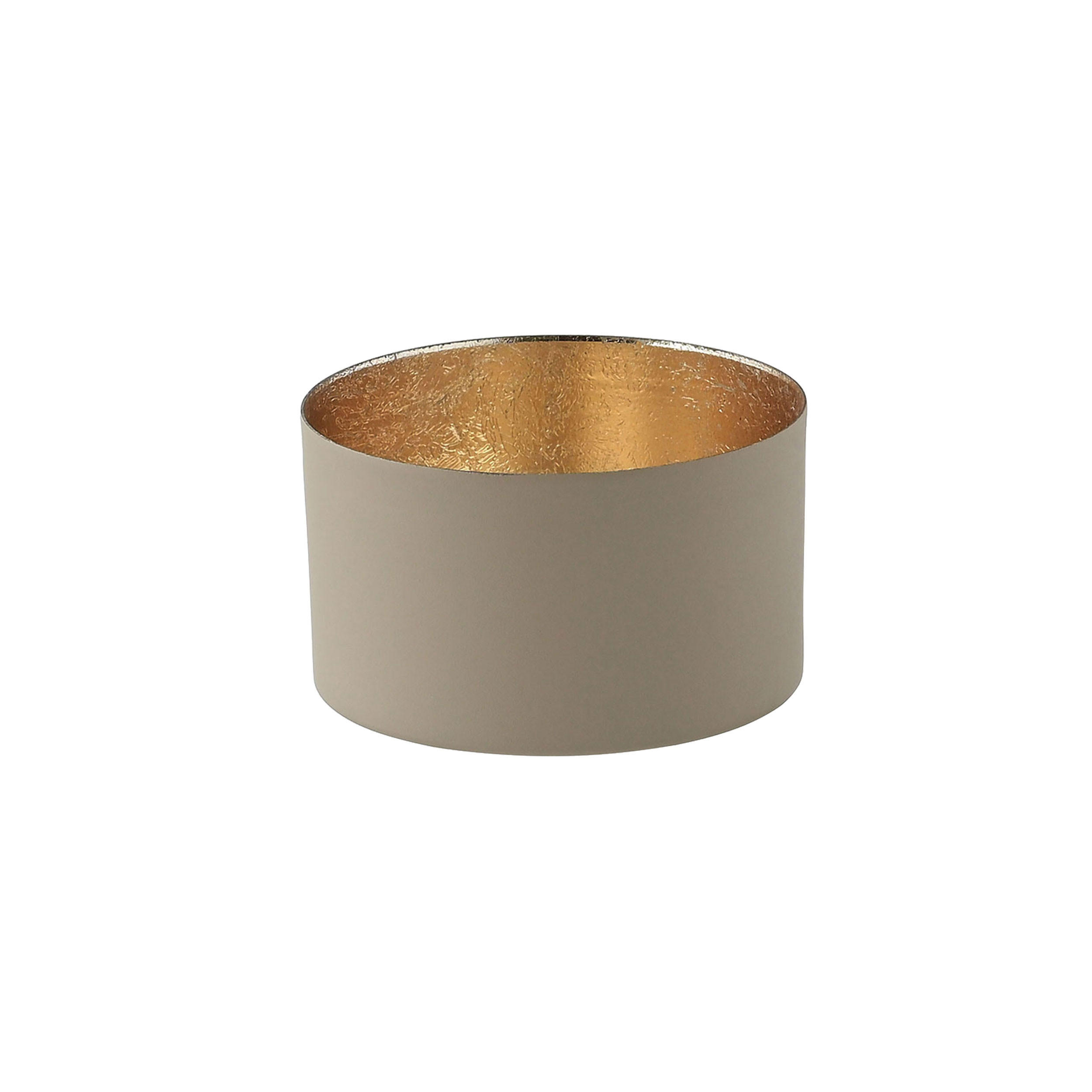 TEELICHTHALTER Chennai S, Eisen, Sandstone, Gold, 5 cm - Schwarz, Metall (5cm) - Gift Company