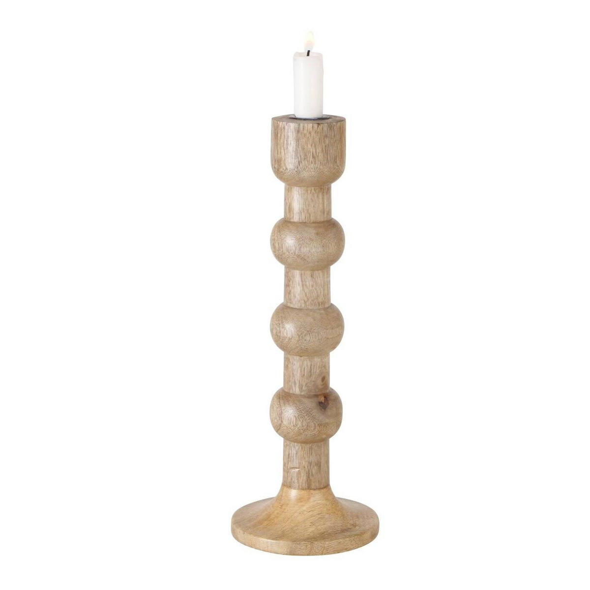 KERZENHALTER Bubbles 2er-Set - Hellbraun, Holz (12/34/12cm) - Boltze Home