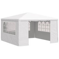 PROFI-PARTYZELT Mit Seitenwänden 4/4 M Weiss 90 G/M² - Weiß, Kunststoff (400/275/400cm) - vidaXL
