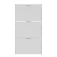 SCHUHSCHRANK 3 Klappen Zapateros - L60 cm - Weiß, Holzwerkstoff (22/113/60cm) - Calicosy