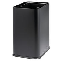 PAPIERKORB Vol. 13 L, offen schwarz - Schwarz, Metall (29/36.5/23cm) - bremermann
