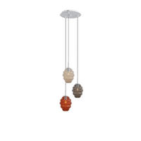 GALERIELEUCHTE Echos 3-flammig Mehrfarbig Ø 18cm - Multicolor/Weiß, Glas (18/18/20cm) - s.luce