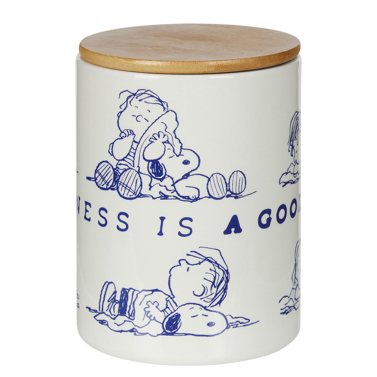AUFBEWAHRUNGSDOSE Peanuts - Weiß, Keramik/Holz (12/16/12cm) - Butlers