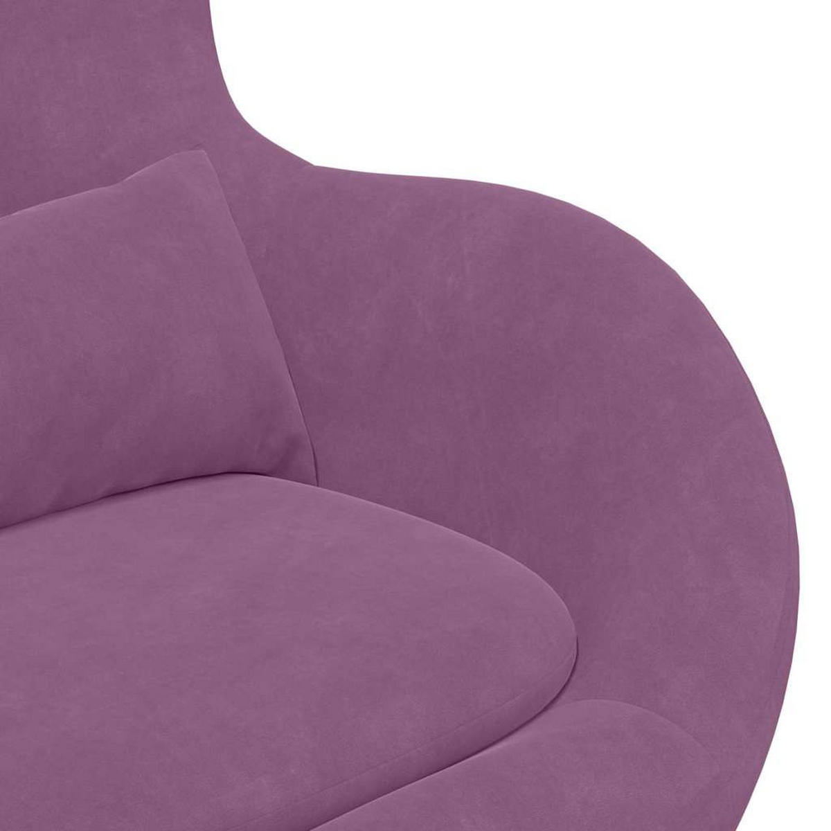 EIERSESSEL 63/73/90 cm Lila Samt - Lila, Textil (73/90/63cm) - vidaXL