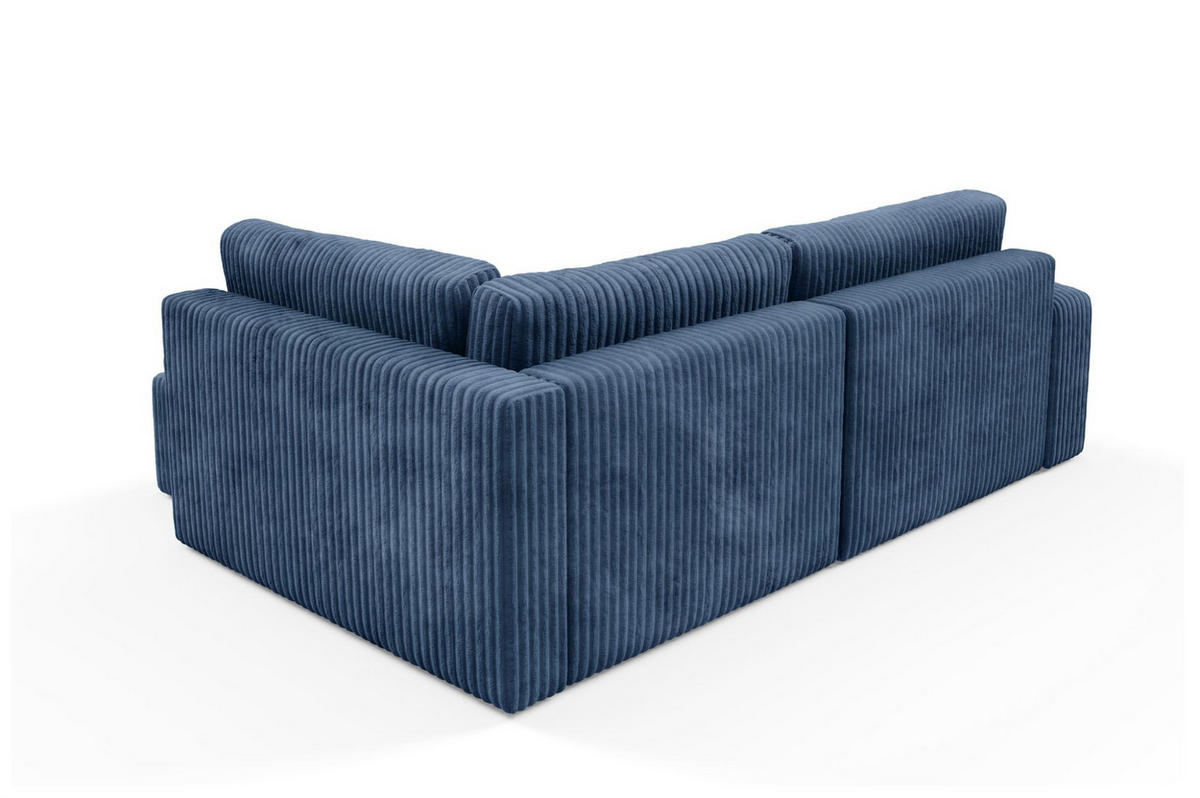 ECKSOFA Natalia Xl - Dunkelblau, Holzwerkstoff/Textil (245/182cm) - Fun Möbel