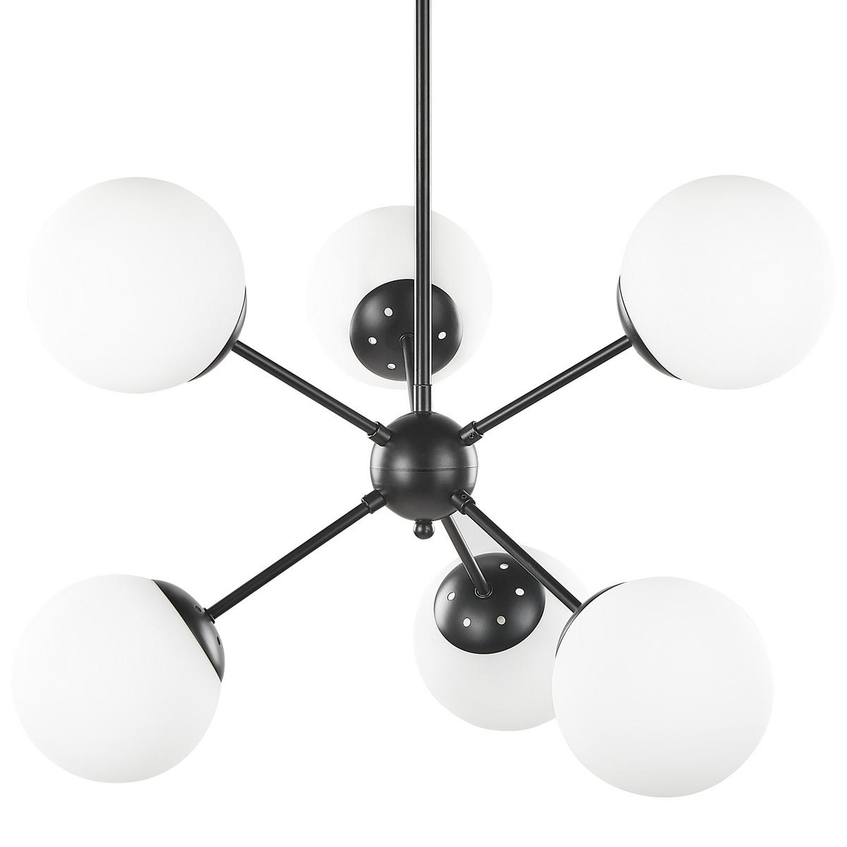 HÄNGELEUCHTE Adawro 58/58/100 cm - Schwarz, Metall (58/58/100cm) - Beliani