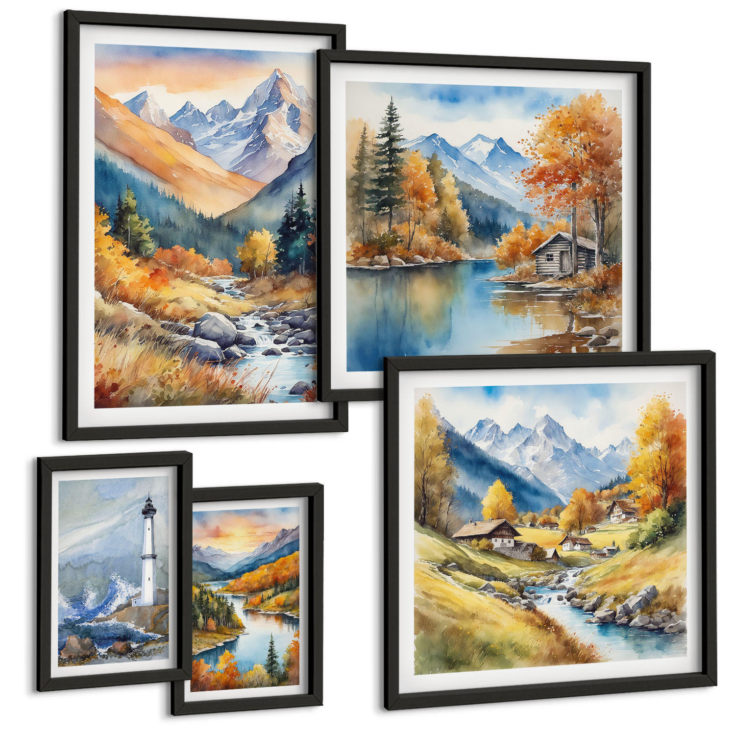 Tulup Bilder Schwarz 40x60 cm
