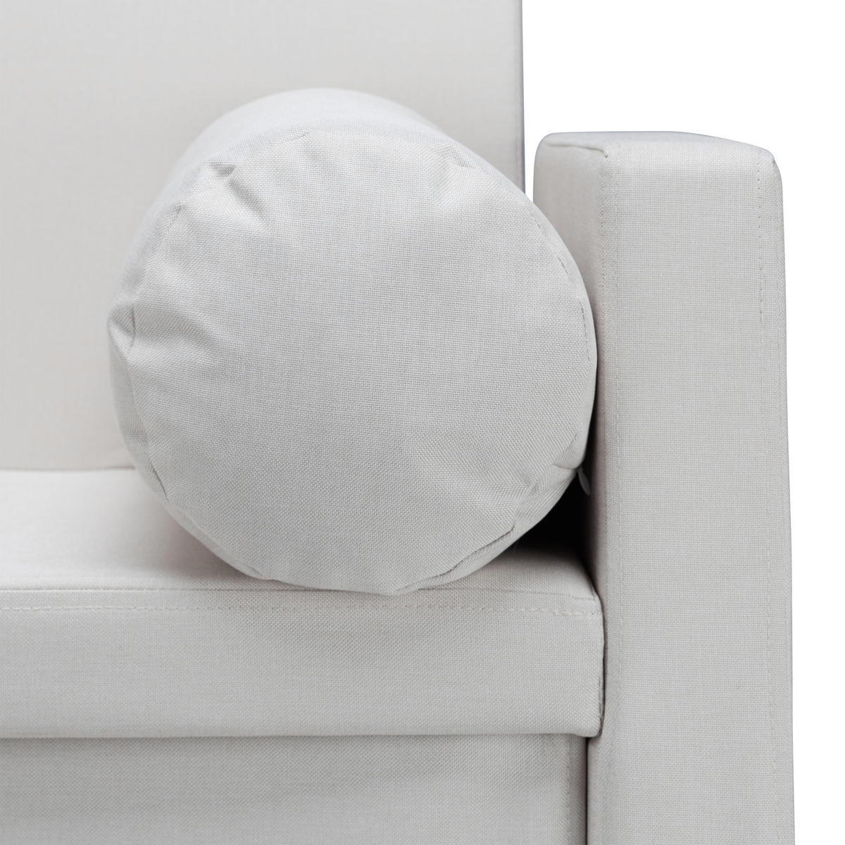 SITZBANK - Creme, Holzwerkstoff/Textil (115/75/47cm) - Relaxdays