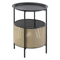 BEISTELLTISCH Beaumont - Schwarz, Metall (35/35/45cm) - [en.casa]