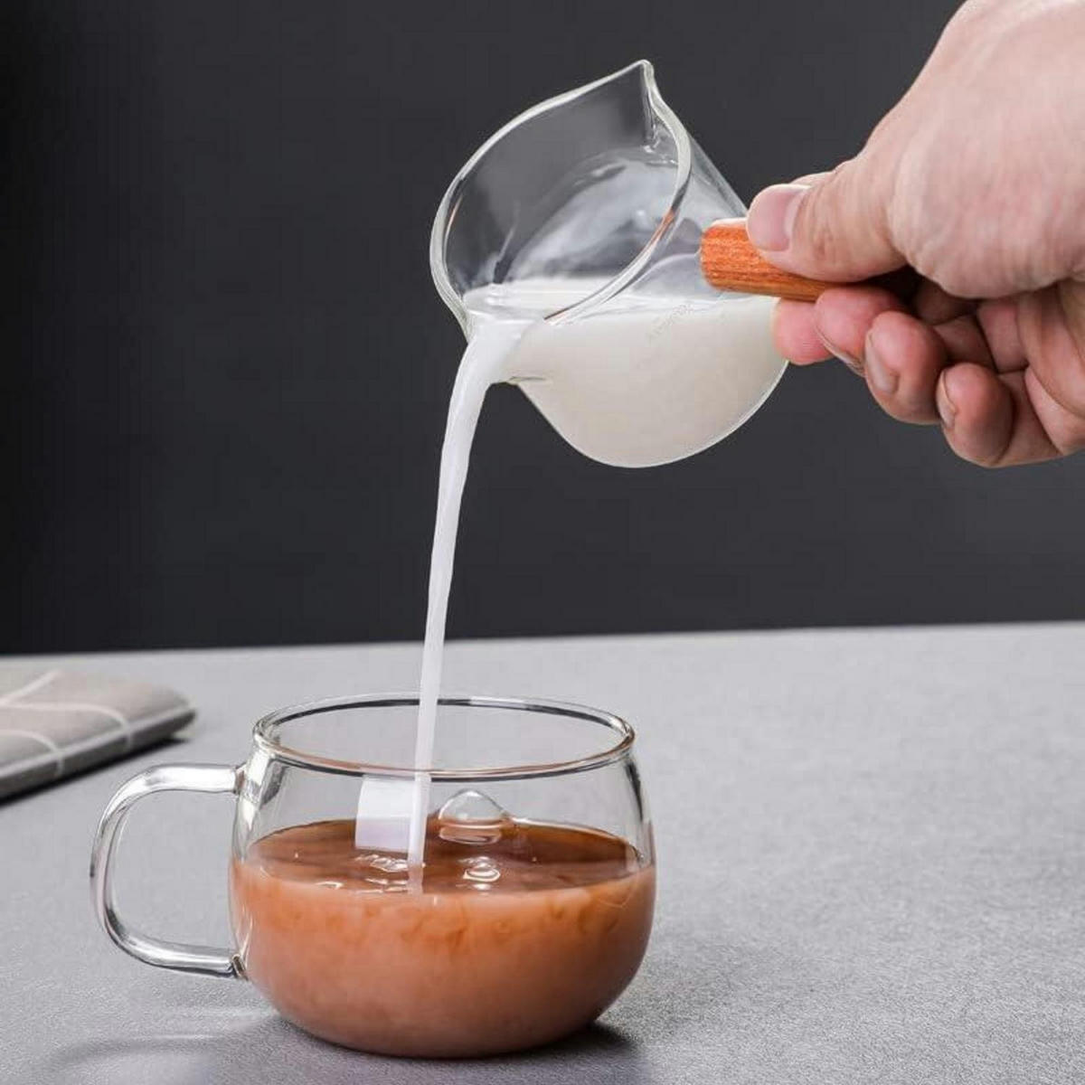ESPRESSOGLAS mit Griff 75 ml Borosilikatglas - Transparent, Glas (0.075L)