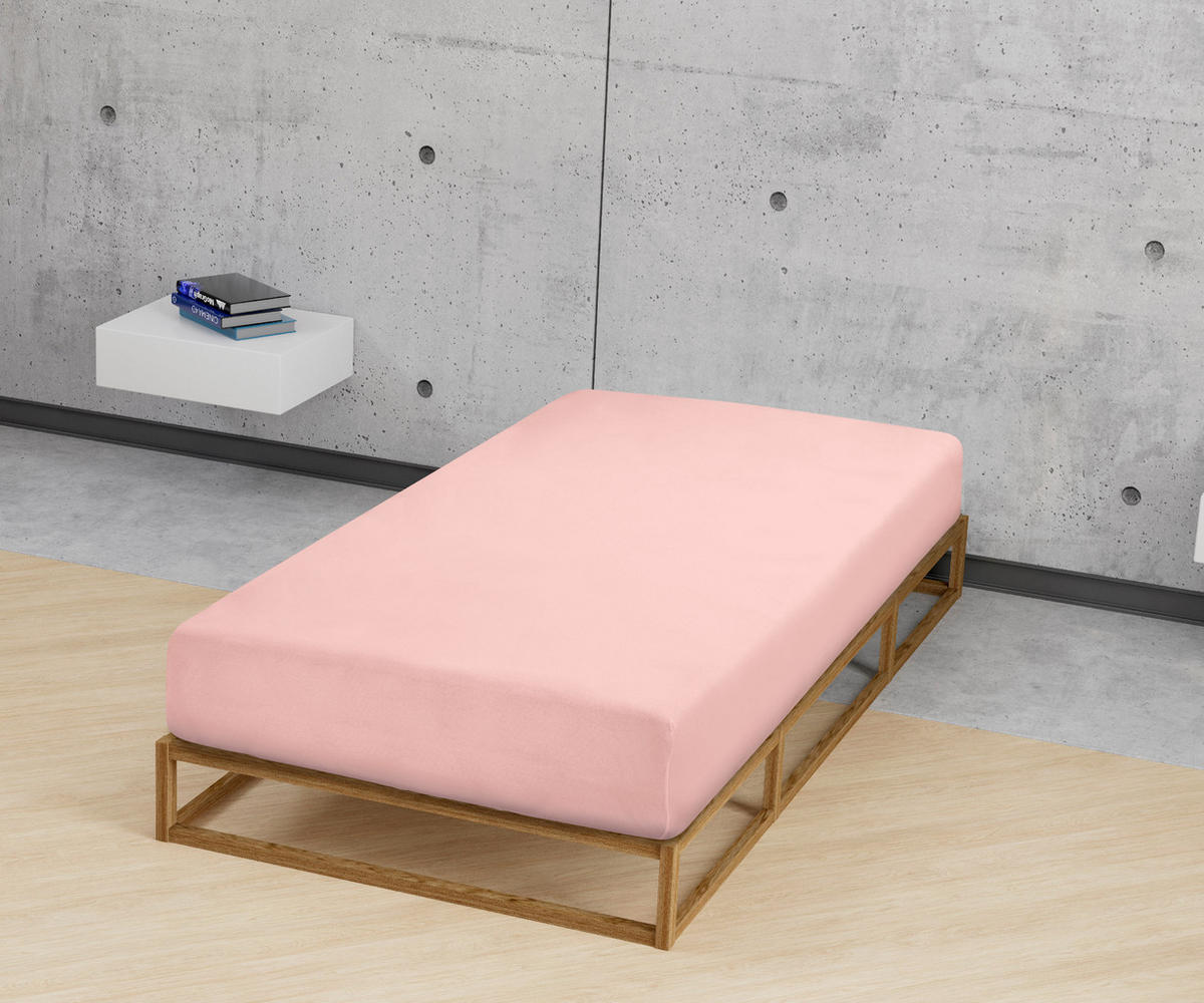 SPANNBETTTUCH Jersey koralle, 90x190 cm - 100x200 cm - Koralle, Textil (100/200cm) - biberna Sleep & Protect