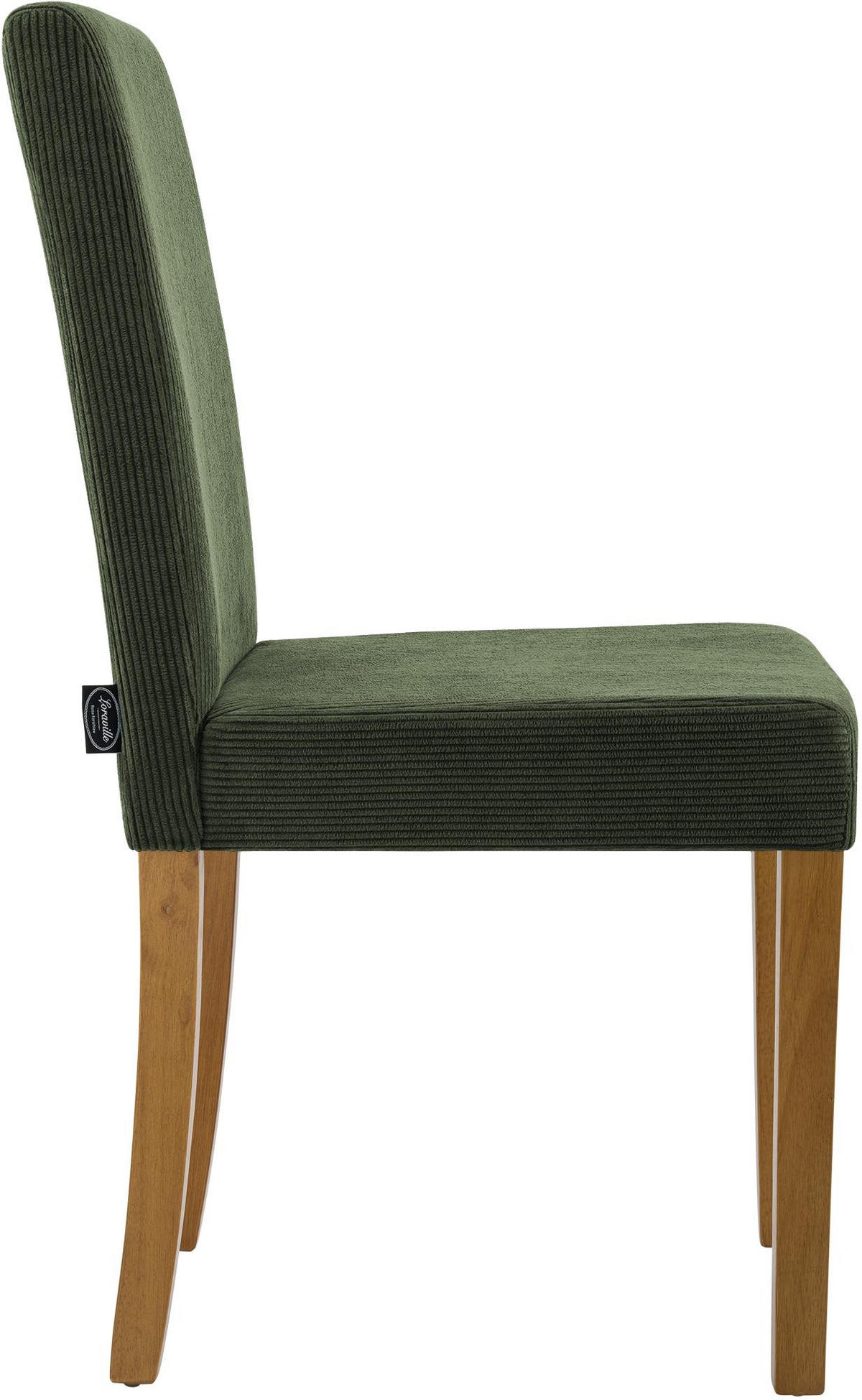 ESSZIMMERSTUHL 2er Set Dalan Cord Grün Antik-Hell Wohnzimmerstuhl - Grün, Textil (41/91/47cm) - DELUKE