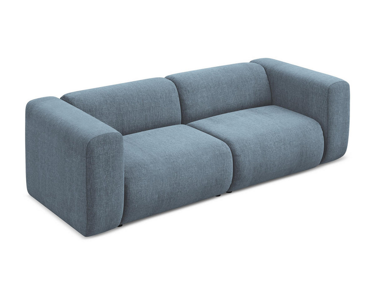 4-SITZER-SOFA Samt Stoff Orange - Terracotta/Schwarz, Kunststoff/Textil (335/70/166cm) - Makamii