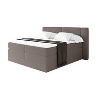 BOXSPRINGBETT mit Matratze H3/H4 - EVON KING - 140x200 cm Braun - Braun, Holzwerkstoff (140/200cm) - ALTDECOR