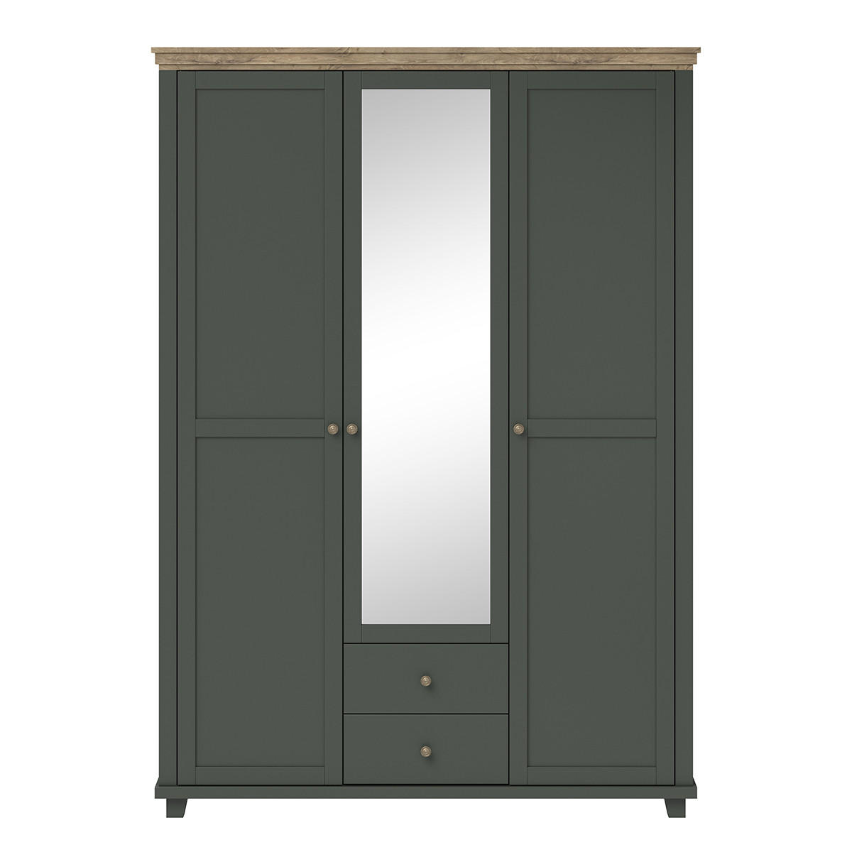 SKŘÍŇ 3DVEŘOVÁ Martin Zelená a dřevo - zelená barva, kompozitní dřevo (154.1/216.1/61.7cm) - Petits-meubles