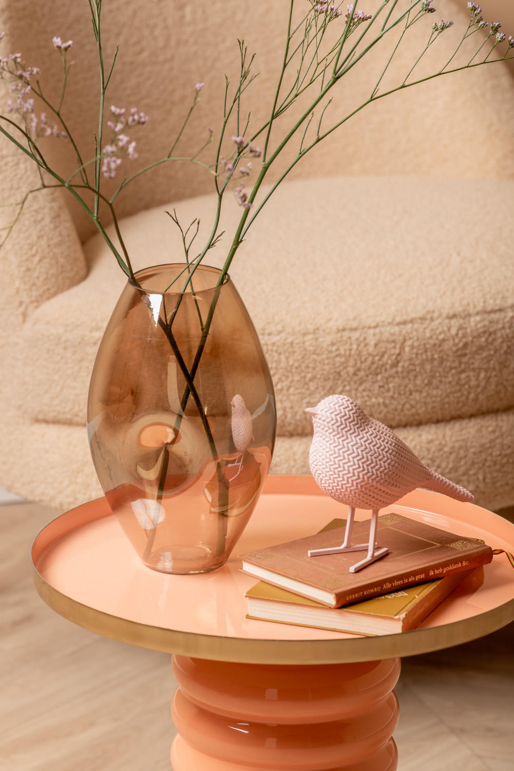 VASE Luster Organic 15/15/23.5 cm - Braun, Glas (15/23.5cm) - Present Time
