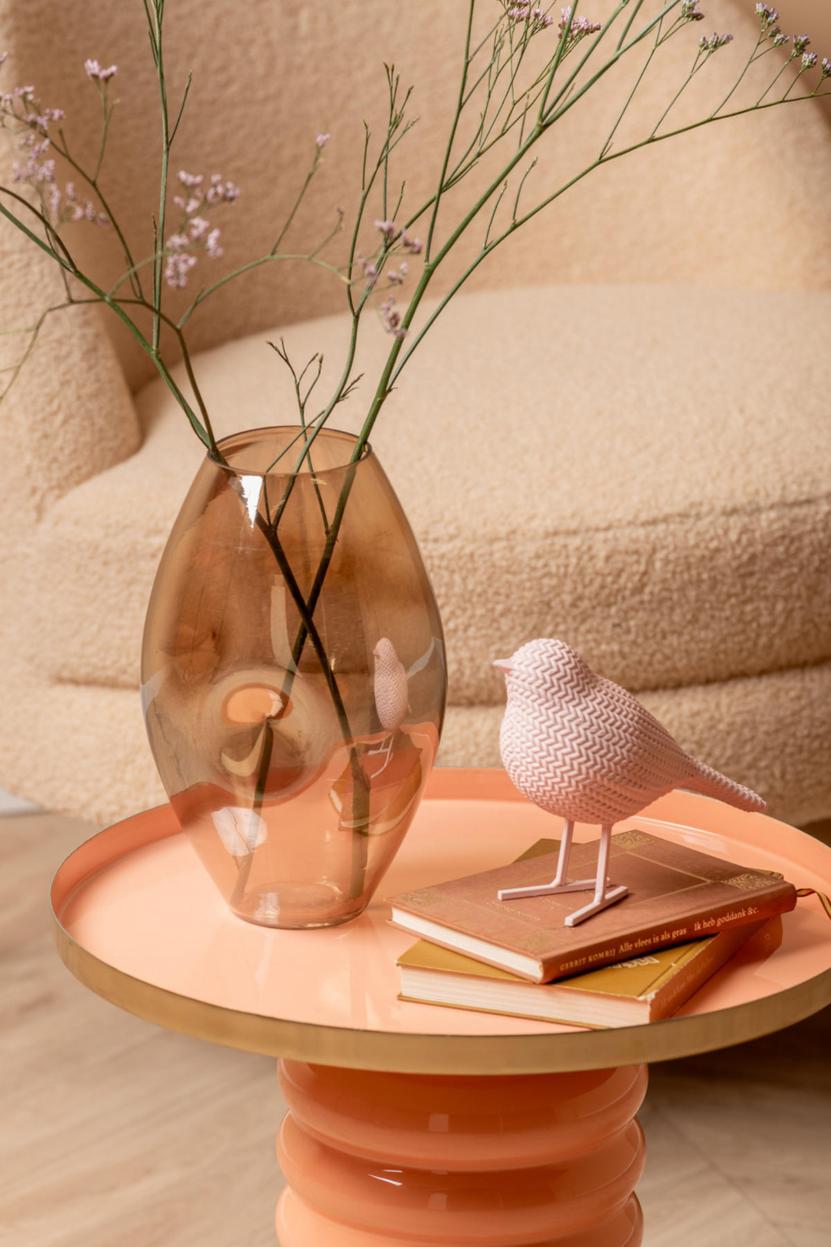 VASE Luster Organic 15/15/23.5 cm - Braun, Glas (15/23.5cm) - Present Time