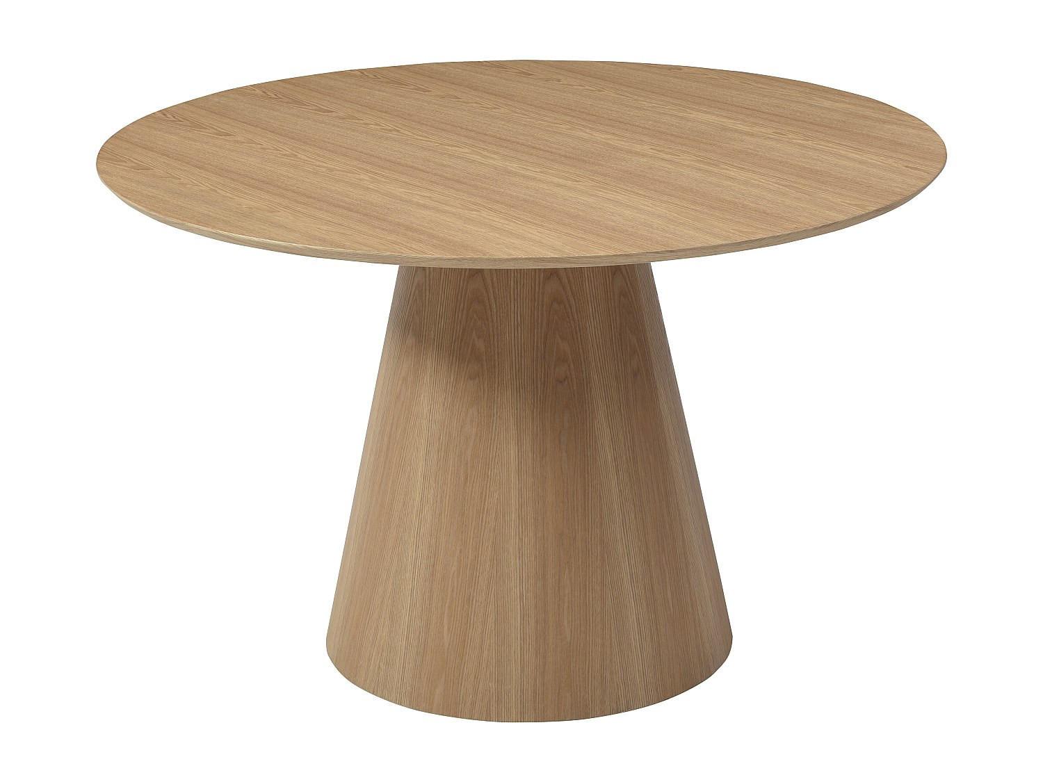 ESSTISCH rund - 4 Personen - Eichenfurnier - Holzfarben hell - ANTALIZA - Hellbraun, Holz (120/120/75.5cm) - Vente-Unique