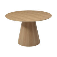 ESSTISCH rund - 4 Personen - Eichenfurnier - Holzfarben hell - ANTALIZA - Hellbraun, Holz (120/120/75.5cm) - Vente-Unique