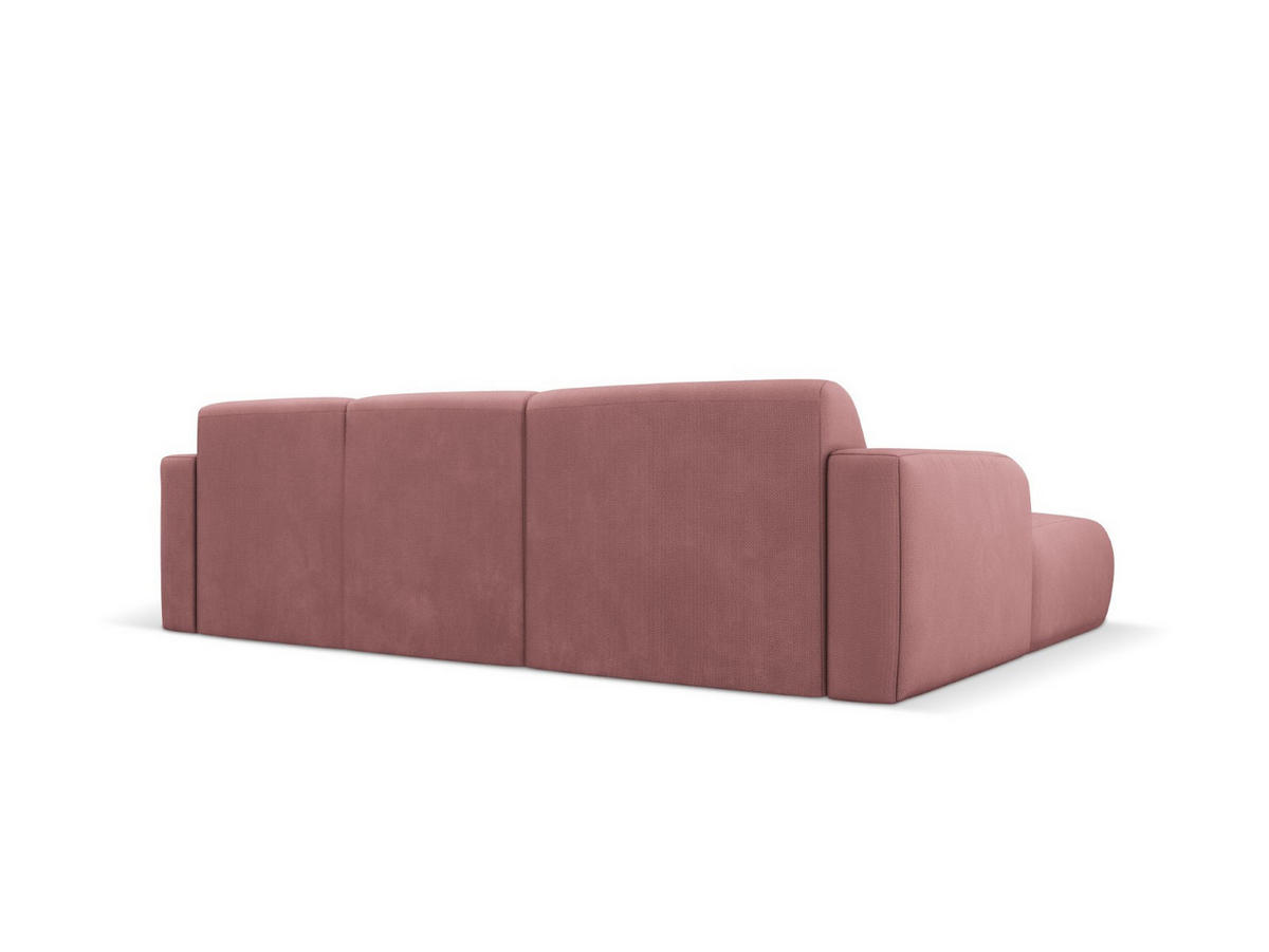 ECKSOFA links Molino aus strukturiertem Stoff rosa 4 Sitzplätze - Pink, Textil (170/250cm) - Micadoni