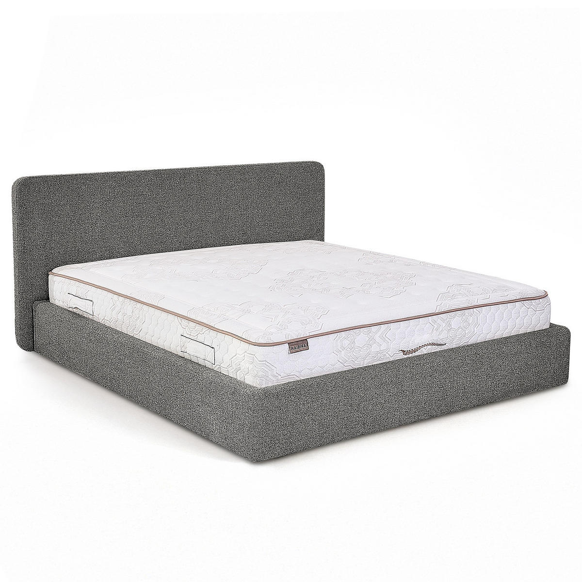 POLSTERBETT - Anthrazit, Textil (180/200cm) - home24