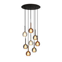 GALERIELEUCHTE Belluna 8-flammig Mehrfarbig Ø 14cm - Multicolor, Glas (14/14/35cm) - s.luce