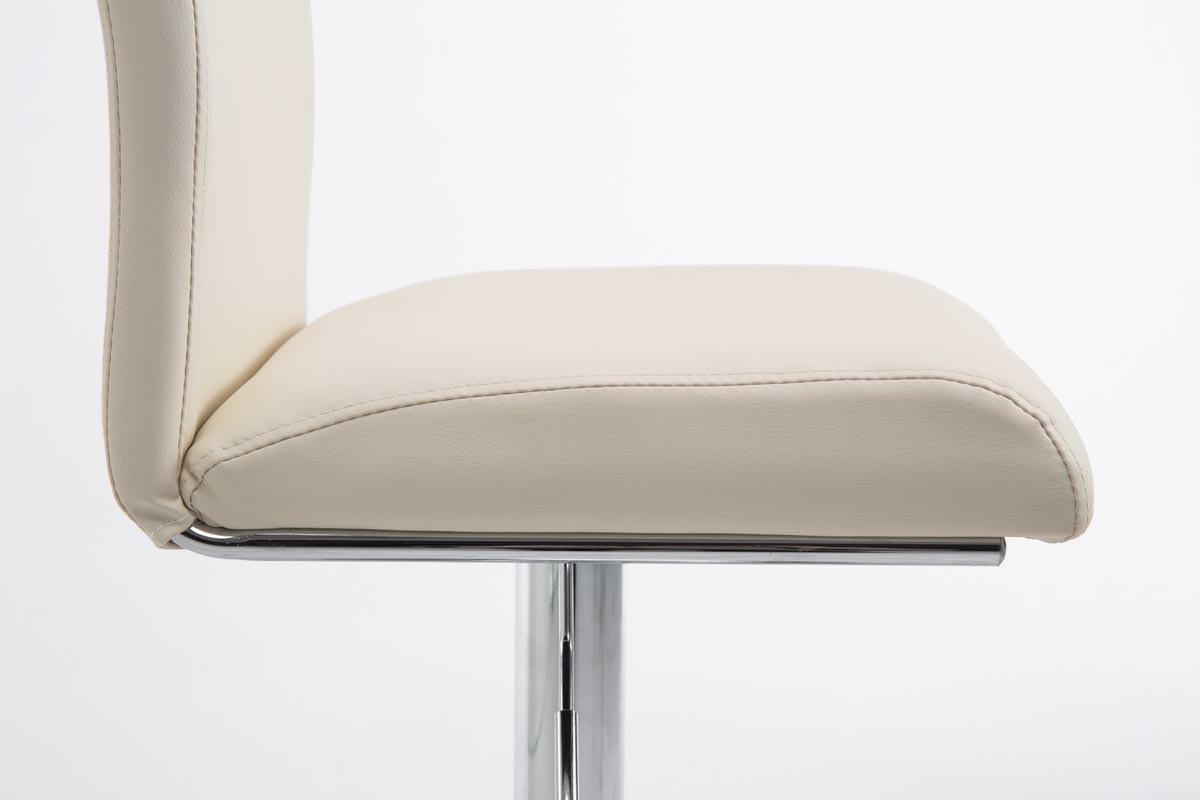 BARHOCKER 2er Set Birid Kunstleder Creme - Creme, Leder/Metall (38.5/94.5/47cm) - DELUKE