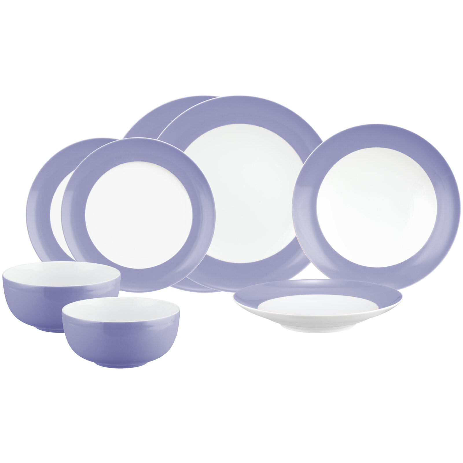 EINSTEIGER-SET Liberty Pure Colors Grape Purple 8er Set - Lila, Keramik (1/1/1cm) - Seltmann Weiden