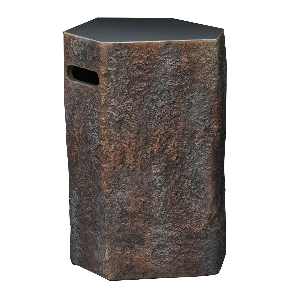 ABDECKUNG für 11 kg Gasflaschen in Basalt-Optik - Graubraun, Stein (44/70/53cm) - Elementi