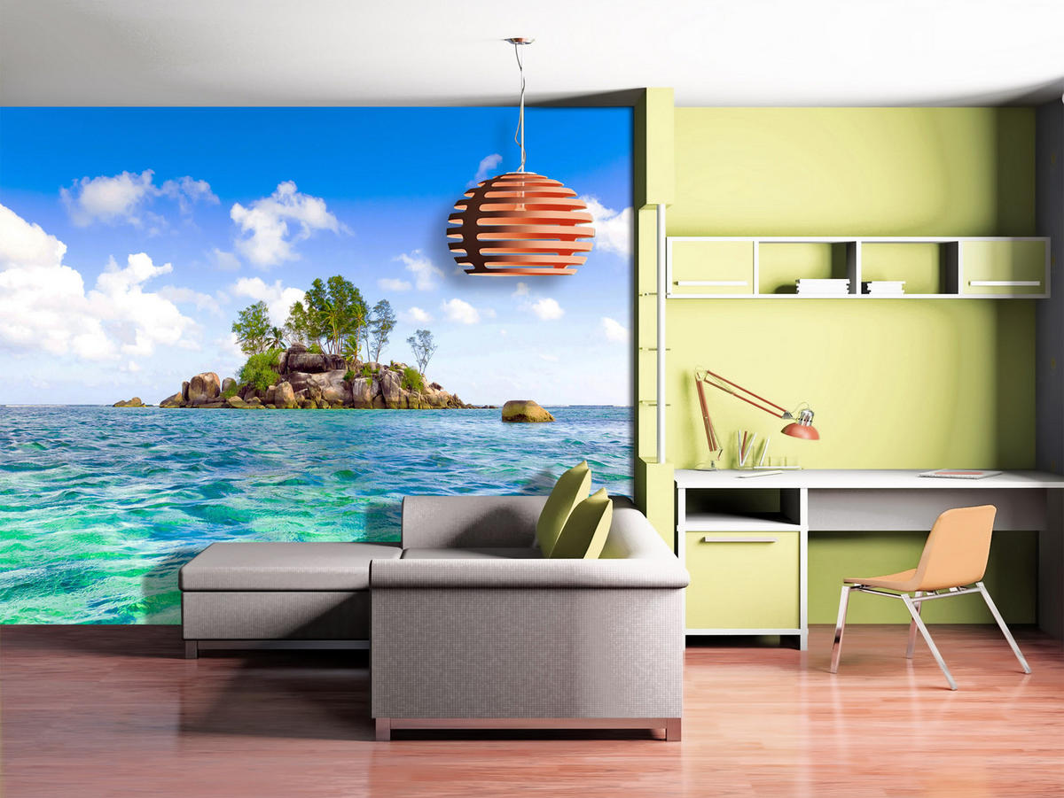 FOTOTAPETE Meerblick 375 x 270 cm - Blau, Papier (375/270cm) - Sanders & Sanders
